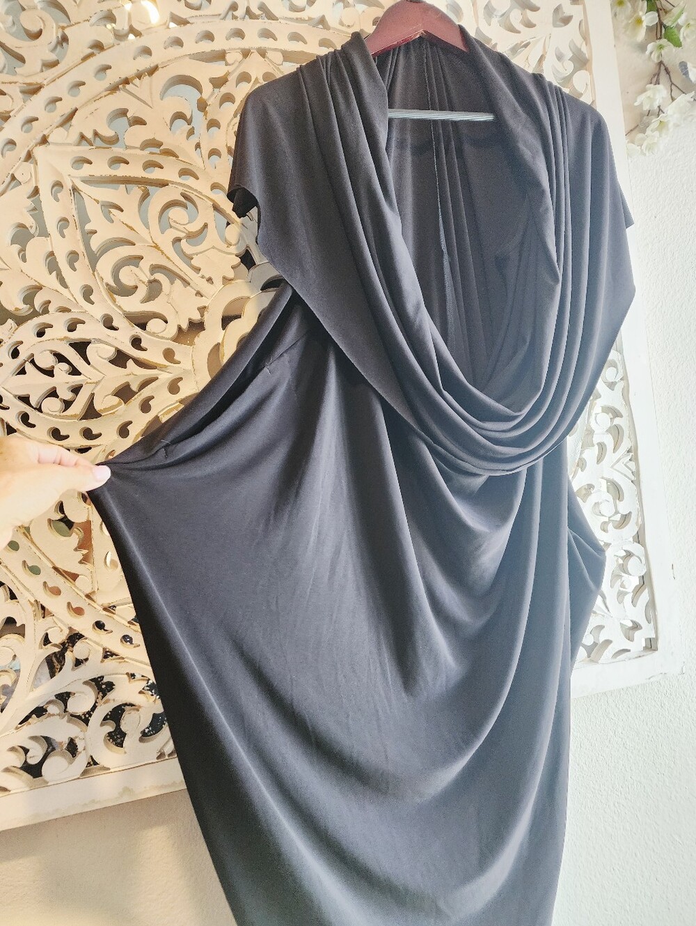 ALEMBIKA DESIGNED BY HAGAR ALEMBIK SAVOIR MAXI WOMENS BLACK DRESS SIZE 6 - Picture 9 of 16